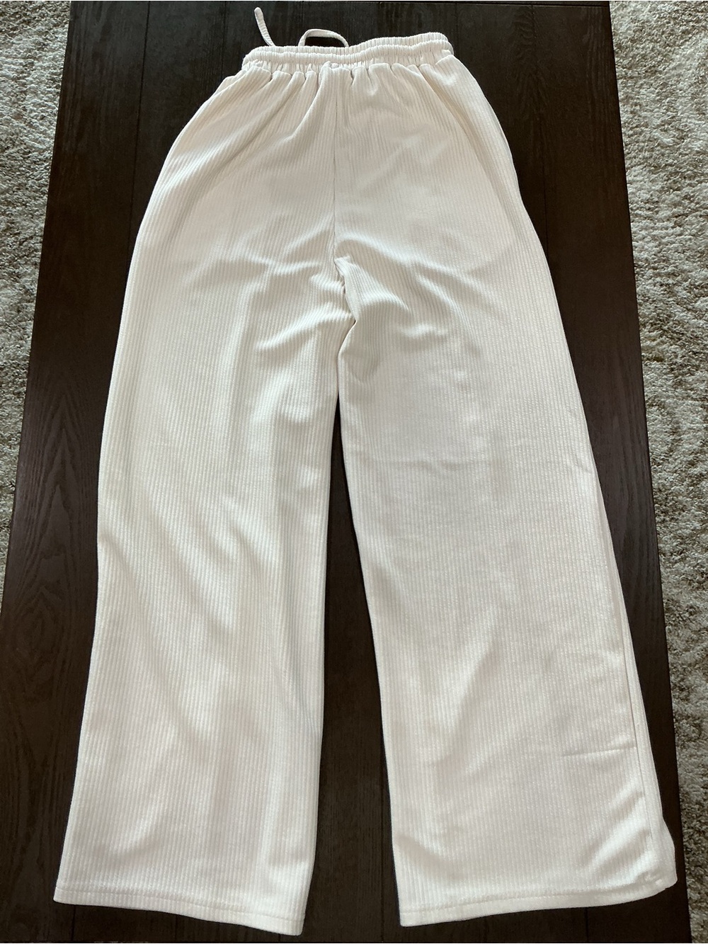 Cider Wide-Leg Ribbed Drawstring Pants - Picture 4 of 5